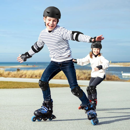 Kniebeschermers Kinderen Beschermers Inline Skates Kinderen 6-delige Set Kinderen Beschermers Elleboogbeschermers voor Inline Skates Scooter Fiets Rolschaatsen - happygetfit.com