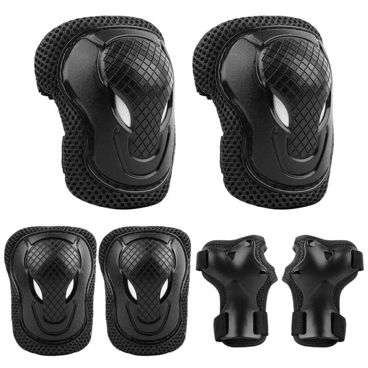 Kniebeschermers Kinderen Beschermers Inline Skates Kinderen 6-delige Set Kinderen Beschermers Elleboogbeschermers voor Inline Skates Scooter Fiets Rolschaatsen - happygetfit.com
