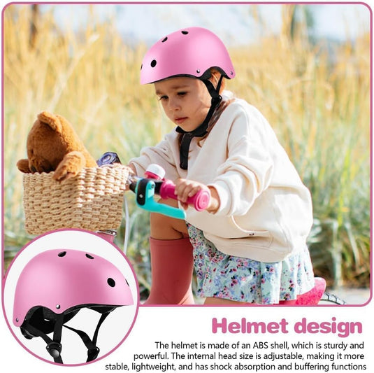 Kniebeschermers Kinderen met Helm, 7-in-1 Helm en Beschermers Set Knieschilden Inline Skates Kinderen Beschermingsuitrusting voor Inline Skates Skateboard Fiet longboard, stuntscooter - happygetfit.com