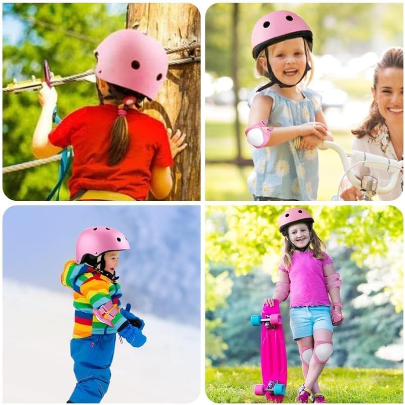 Load image into Gallery viewer, Kniebeschermers Kinderen met Helm, 7-in-1 Helm en Beschermers Set Knieschilden Inline Skates Kinderen Beschermingsuitrusting voor Inline Skates Skateboard Fiet longboard, stuntscooter - happygetfit.com
