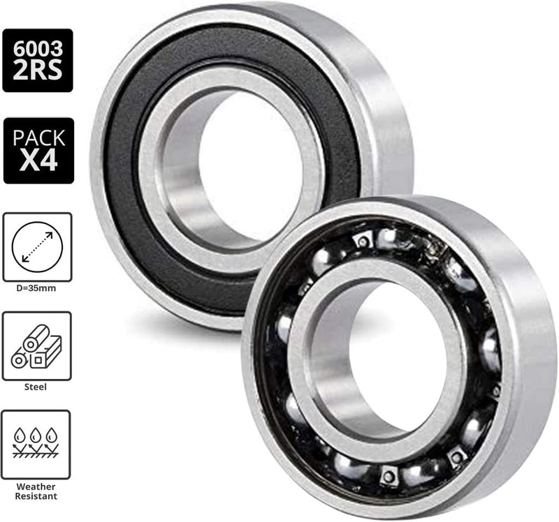Chargez l'image dans la visionneuse de la galerie, Kogellagers 6006-2RS set van 5 30 x 55 x 13 mm - happygetfit.com
