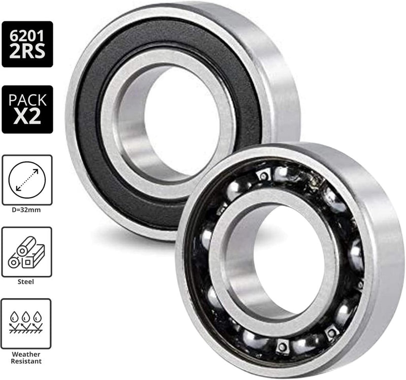 Chargez l'image dans la visionneuse de la galerie, Kogellagers 6006-2RS set van 5 30 x 55 x 13 mm - happygetfit.com

