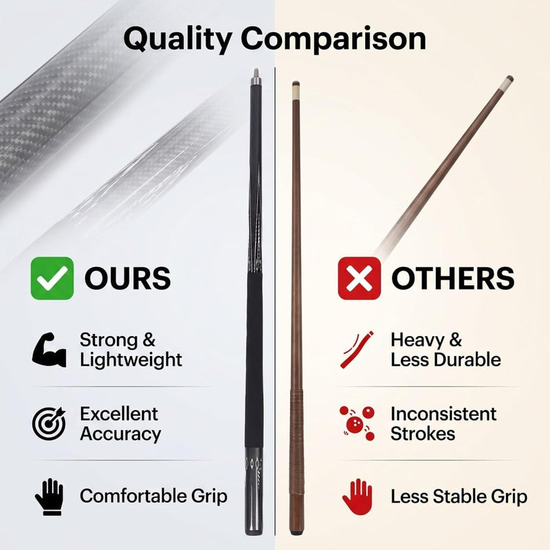 Load image into Gallery viewer, Koolstofvezel Biljartkeu met 13 mm Tip – Professionele Pool Cue met Rubberen Bumper - happygetfit.com
