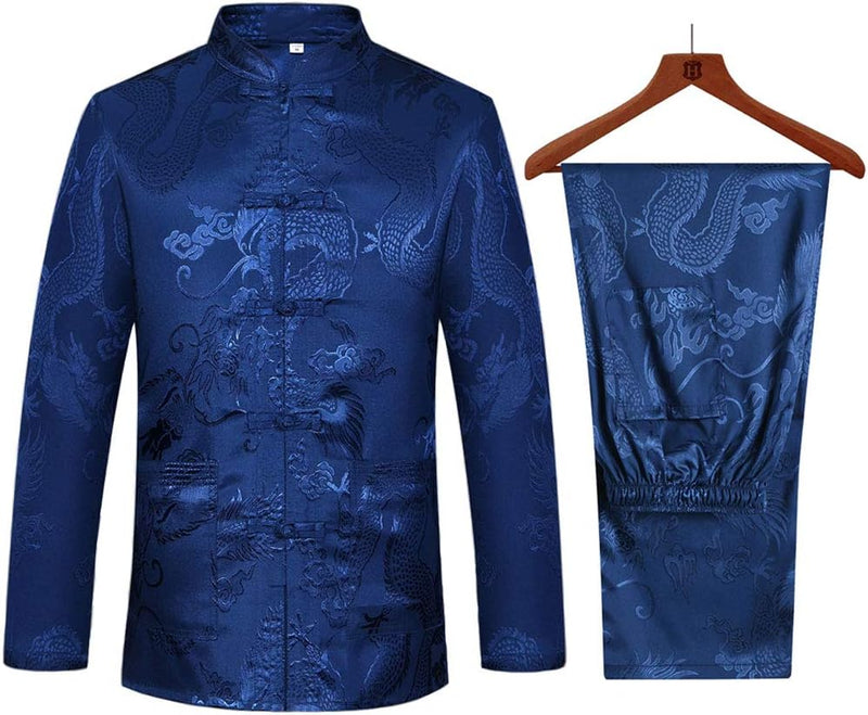 Laad afbeelding in Galerijviewer, Kung Fu Pak Sets Chinees Voor Mannen Tang Pak Hanfu Vechtsporten Kleren Shirt Traditionele Wing Chun Taichi Uniform Tops Bodems - happygetfit.com
