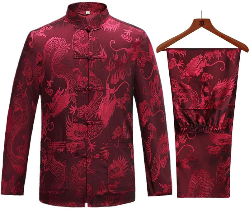 Laad afbeelding in Galerijviewer, Kung Fu Pak Sets Chinees Voor Mannen Tang Pak Hanfu Vechtsporten Kleren Shirt Traditionele Wing Chun Taichi Uniform Tops Bodems - happygetfit.com
