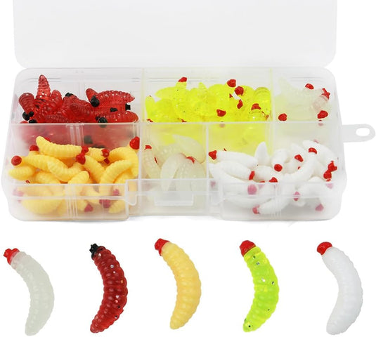 Kunstaas set 120-delig met spinners, softbaits en hardbaits inclusief opbergdoos – roofvisaas – hengelsportaccessoires - happygetfit.com