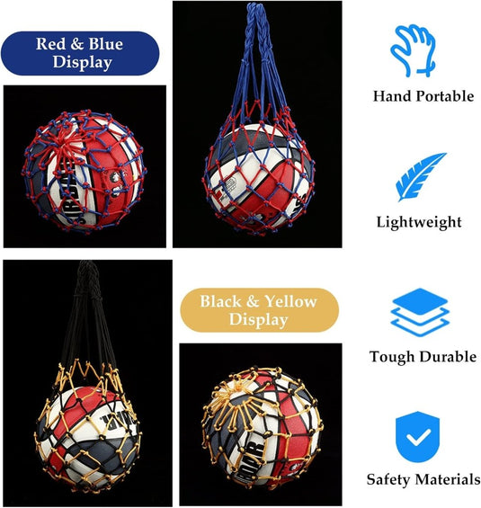 laeeyin Balnet, tas, draagbaar, balnet, sportbal, balnet voor voetbal, basketbal, balnet, 1 bal, hoge dikte handgrepen - happygetfit.com