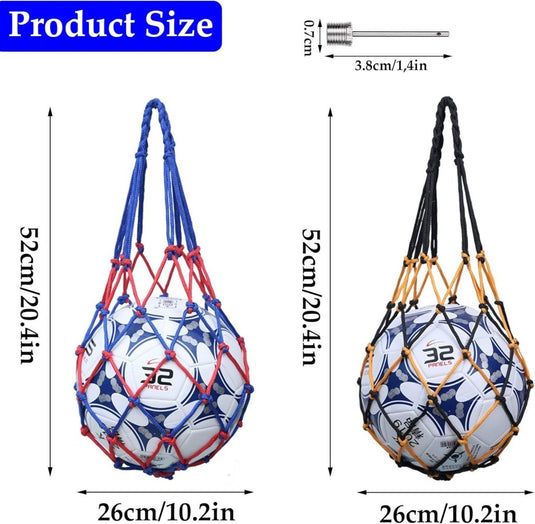 laeeyin Balnet, tas, draagbaar, balnet, sportbal, balnet voor voetbal, basketbal, balnet, 1 bal, hoge dikte handgrepen - happygetfit.com