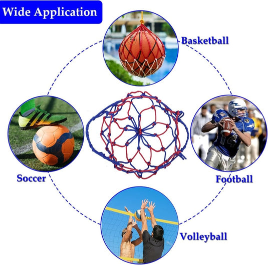 laeeyin Balnet, tas, draagbaar, balnet, sportbal, balnet voor voetbal, basketbal, balnet, 1 bal, hoge dikte handgrepen - happygetfit.com