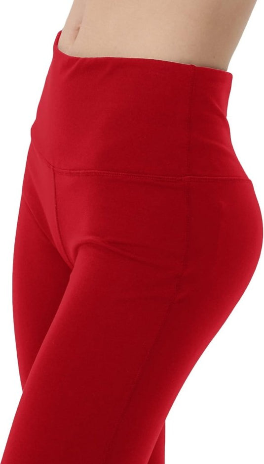 LaiEr Yoga Broek voor Vrouwen Tummy Control Workout Bootleg Broek Hoge Taille 4 Way Stretch Broek met Binnenzakken. - happygetfit.com