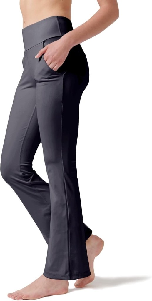 Load image into Gallery viewer, LaiEr Yogabroek Voor Dames Met 4 zakken Hoge Taille Werkbroek 4-way Stretch Tummy Control Lange Flare Broek - happygetfit.com
