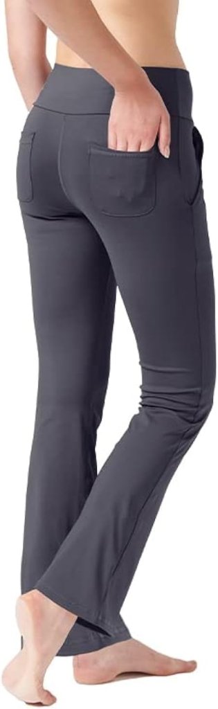 Load image into Gallery viewer, LaiEr Yogabroek Voor Dames Met 4 zakken Hoge Taille Werkbroek 4-way Stretch Tummy Control Lange Flare Broek - happygetfit.com
