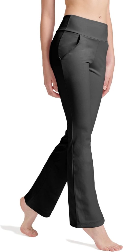 Load image into Gallery viewer, LaiEr Yogabroek Voor Dames Met 4 zakken Hoge Taille Werkbroek 4-way Stretch Tummy Control Lange Flare Broek - happygetfit.com
