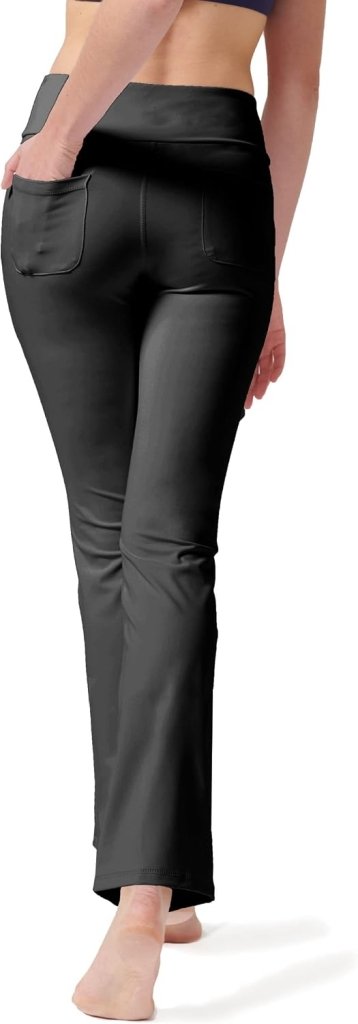 Load image into Gallery viewer, LaiEr Yogabroek Voor Dames Met 4 zakken Hoge Taille Werkbroek 4-way Stretch Tummy Control Lange Flare Broek - happygetfit.com
