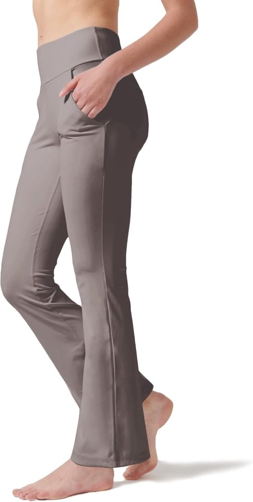 Load image into Gallery viewer, LaiEr Yogabroek Voor Dames Met 4 zakken Hoge Taille Werkbroek 4-way Stretch Tummy Control Lange Flare Broek - happygetfit.com
