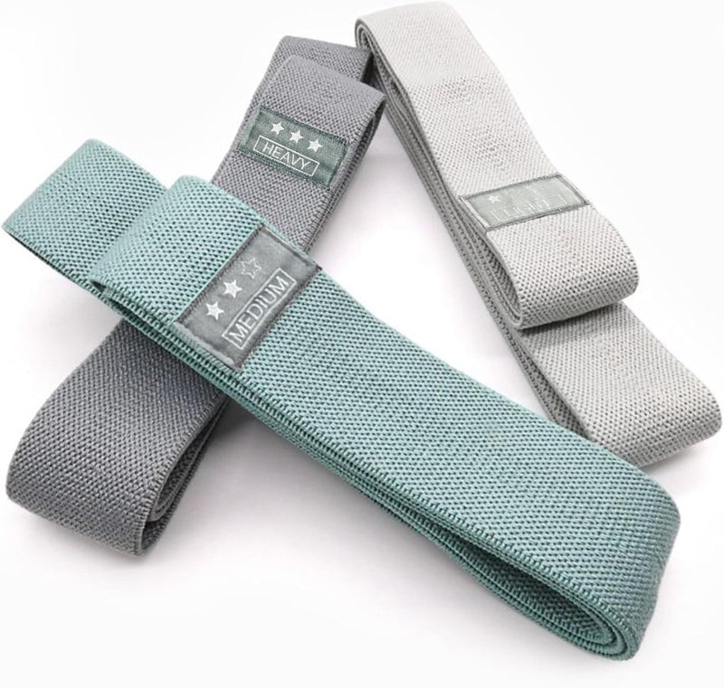 Chargez l'image dans la visionneuse de la galerie, Lange stoffen weerstandsbanden set 4 stuks met antislip en draagtas – fitnessbanden – resistance bands - happygetfit.com
