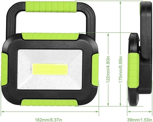 LE Led-accuspot, campinglamp, draagbaar, 10 W, 1000 lumen, superhelder, oplaadbare zoeklamp, dimbaar, noodlamp met 3 lichtmodi voor stroomuitval, camping enz. - happygetfit.com