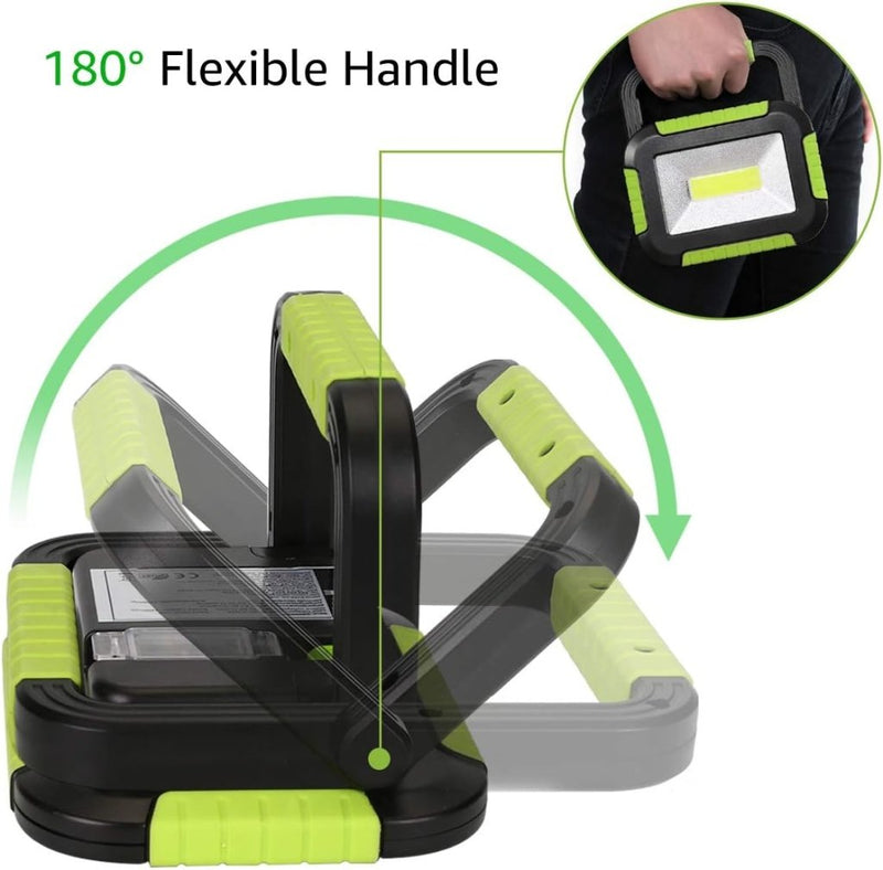 Laad afbeelding in Galerijviewer, LE Led-accuspot, campinglamp, draagbaar, 10 W, 1000 lumen, superhelder, oplaadbare zoeklamp, dimbaar, noodlamp met 3 lichtmodi voor stroomuitval, camping enz. - happygetfit.com
