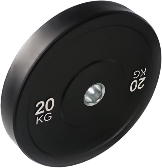 Leadman 20 kg Olympische Bumper Plates, 2 inch, Zwart, Barbell Plates, IWF Standaard, Home Gym, Fitness, Oefenapparatuur, Gym Apparatuur, Bodybuilding, Crossfit, Krachttraining - happygetfit.com