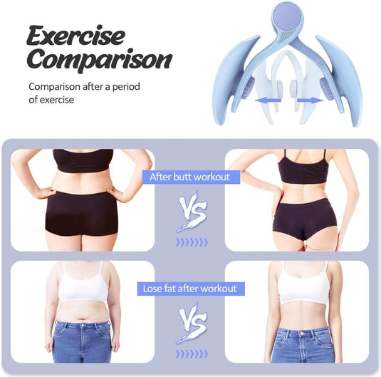 LeapBeast Thigh Master, Pelvic Floor Trainer, Hip Trainer for Postpartum Rehabilitation, Kegel Trainer & Butt, Leg, Arm Toning Master Equipment for Home Gym Workout (Blue Tension Value 12KG) - happygetfit.com