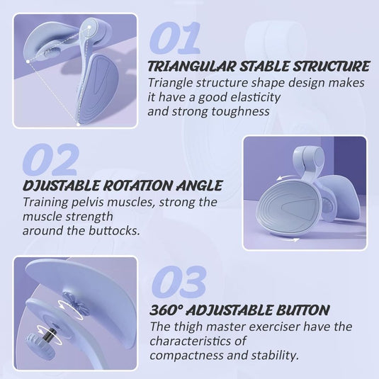 LeapBeast Thigh Master, Pelvic Floor Trainer, Hip Trainer for Postpartum Rehabilitation, Kegel Trainer & Butt, Leg, Arm Toning Master Equipment for Home Gym Workout (Blue Tension Value 12KG) - happygetfit.com