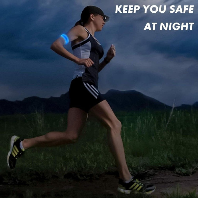 Load image into Gallery viewer, Led-armband, oplaadbaar, 2 stuks, lichtarmband, USB, reflectieformutie - happygetfit.com
