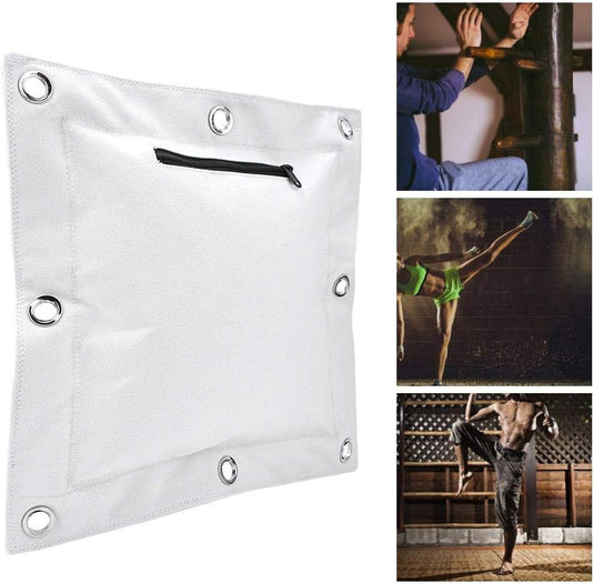 Lege zandzak Wandgemonteerde canvas bokszak met rits voor vechtsport Muay Thai Kung Fu Makiwara - happygetfit.com