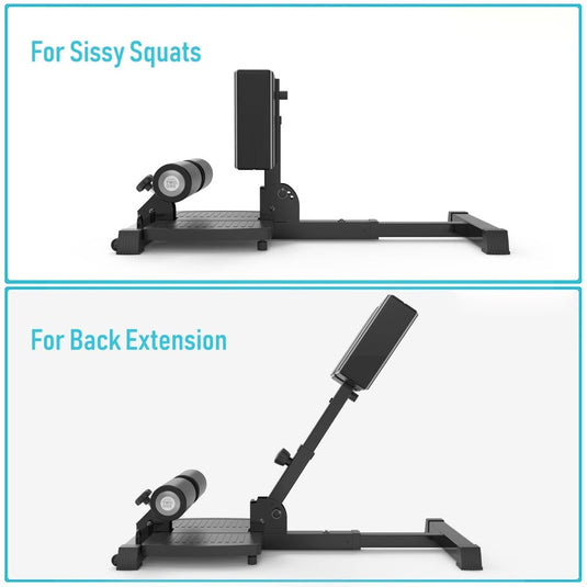 leikefitness Sissy Squat Machine, Deluxe Multi-Function Deep Sissy Squat Bench Workout Station, Leg Exercise Machine for Home Gym - happygetfit.com