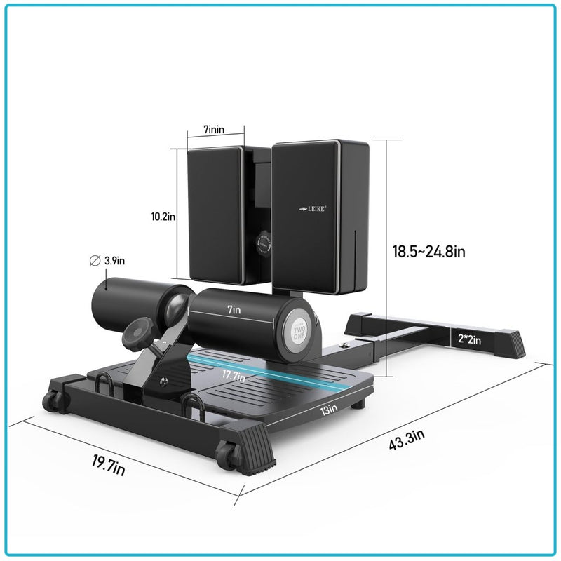 Laad afbeelding in Galerijviewer, leikefitness Sissy Squat Machine, Deluxe Multi-Function Deep Sissy Squat Bench Workout Station, Leg Exercise Machine for Home Gym - happygetfit.com
