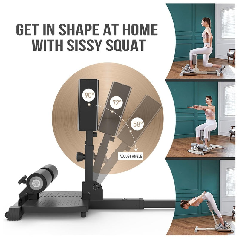 Laad afbeelding in Galerijviewer, leikefitness Sissy Squat Machine, Deluxe Multi-Function Deep Sissy Squat Bench Workout Station, Leg Exercise Machine for Home Gym - happygetfit.com
