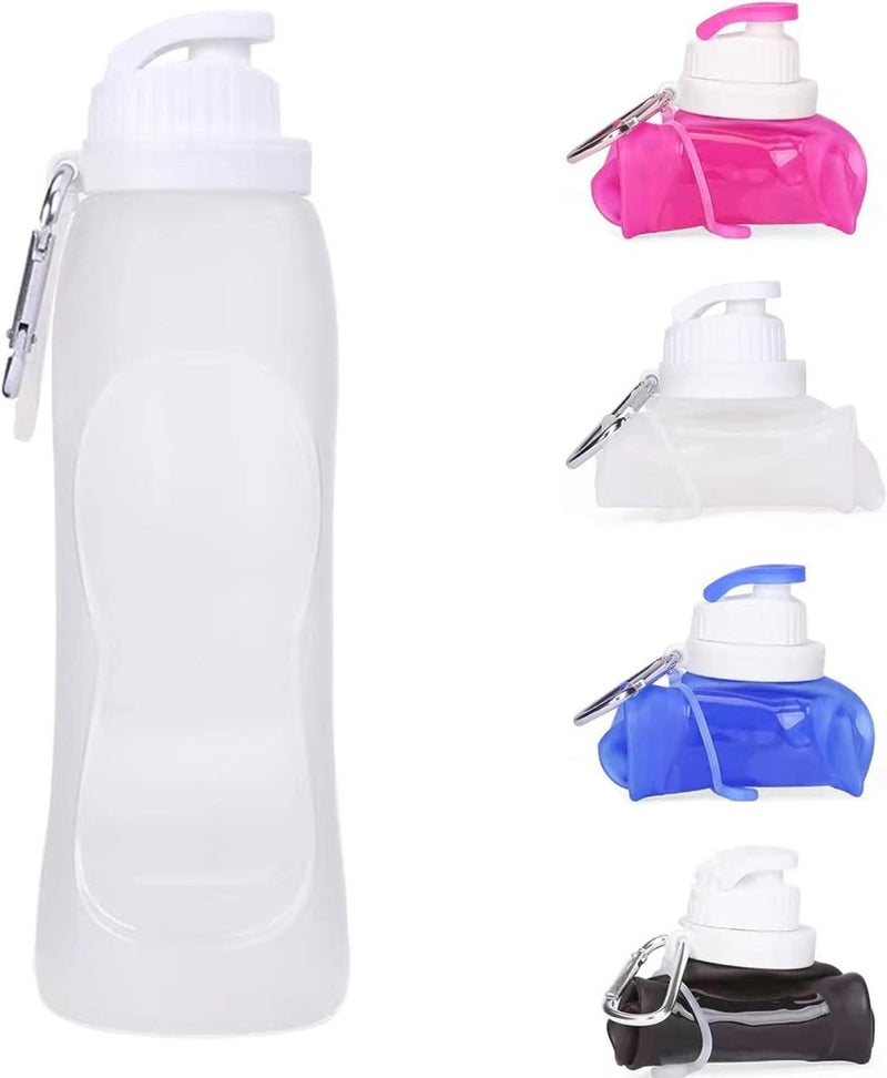 Laad afbeelding in Galerijviewer, Lekvrije, ultralichte drinkfles van 500 ml, inklapbare waterflessen, BPA-vrij, fles voor sport, fietsen, fitness, outdooractiviteiten, sportfles - happygetfit.com
