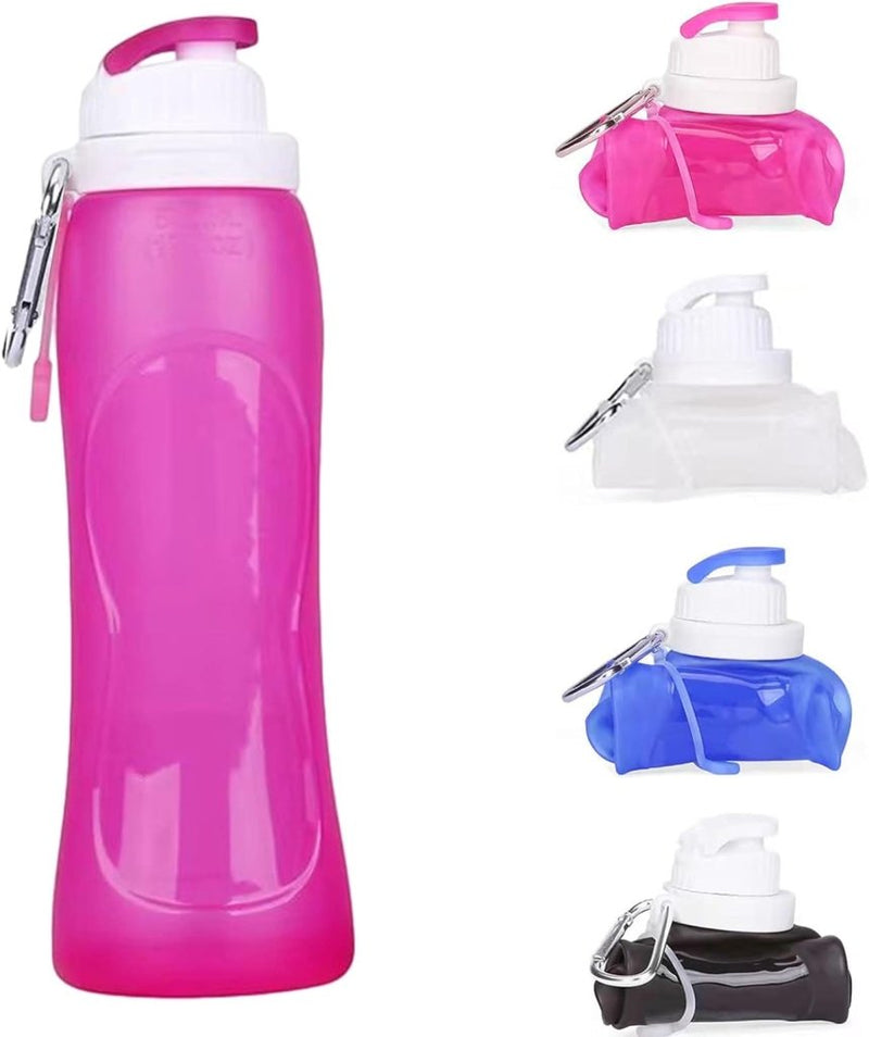 Laad afbeelding in Galerijviewer, Lekvrije, ultralichte drinkfles van 500 ml, inklapbare waterflessen, BPA-vrij, fles voor sport, fietsen, fitness, outdooractiviteiten, sportfles - happygetfit.com
