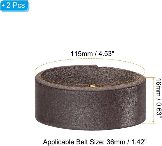 Leren riemlussen 2 stuks voor riemen 38-40 mm – riemhouders – vervangende keeper loops - happygetfit.com