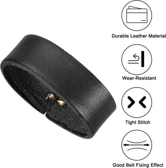 Leren riemlussen 2 stuks voor riemen 38-40 mm – riemhouders – vervangende keeper loops - happygetfit.com
