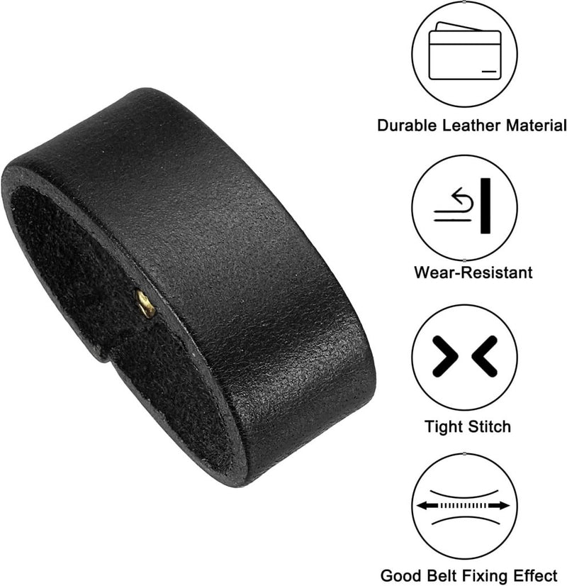 Laden Sie das Bild in Galerie -Viewer, Leren riemlussen 2 stuks voor riemen 38-40 mm – riemhouders – vervangende keeper loops - happygetfit.com
