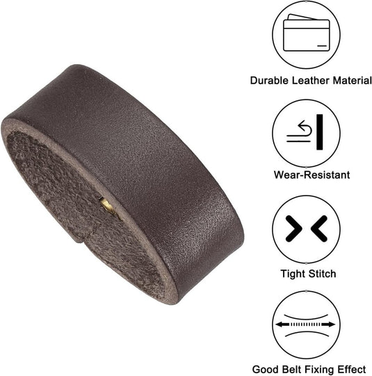 Leren riemlussen 2 stuks voor riemen 38-40 mm – riemhouders – vervangende keeper loops - happygetfit.com