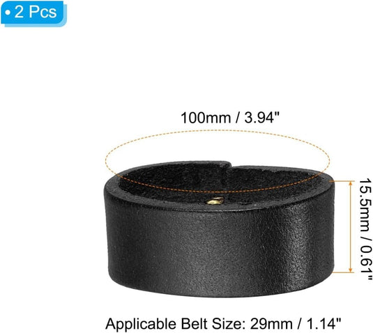 Leren riemlussen 2 stuks voor riemen 38-40 mm – riemhouders – vervangende keeper loops - happygetfit.com