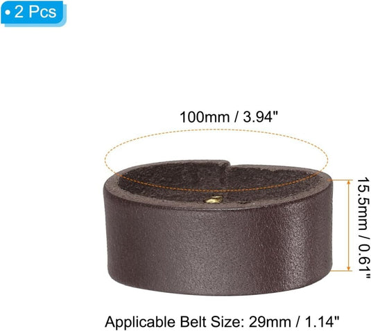 Leren riemlussen 2 stuks voor riemen 38-40 mm – riemhouders – vervangende keeper loops - happygetfit.com