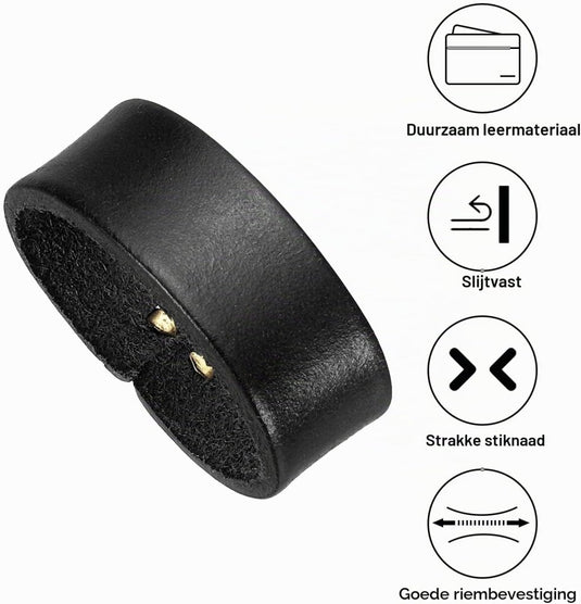 Leren riemlussen 2 stuks voor riemen 38-40 mm – riemhouders – vervangende keeper loops - happygetfit.com