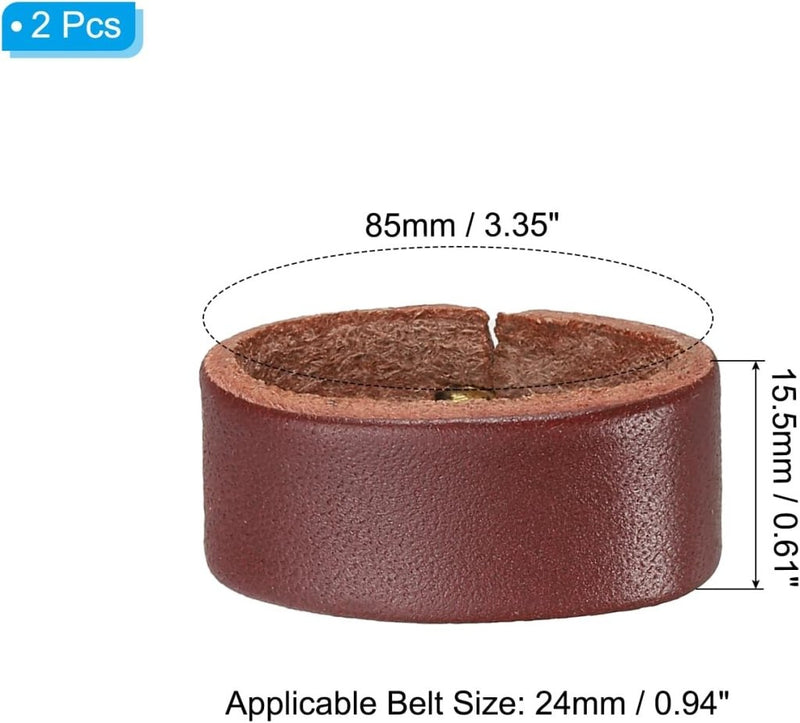 Laden Sie das Bild in Galerie -Viewer, Leren riemlussen 2 stuks voor riemen 38-40 mm – riemhouders – vervangende keeper loops - happygetfit.com
