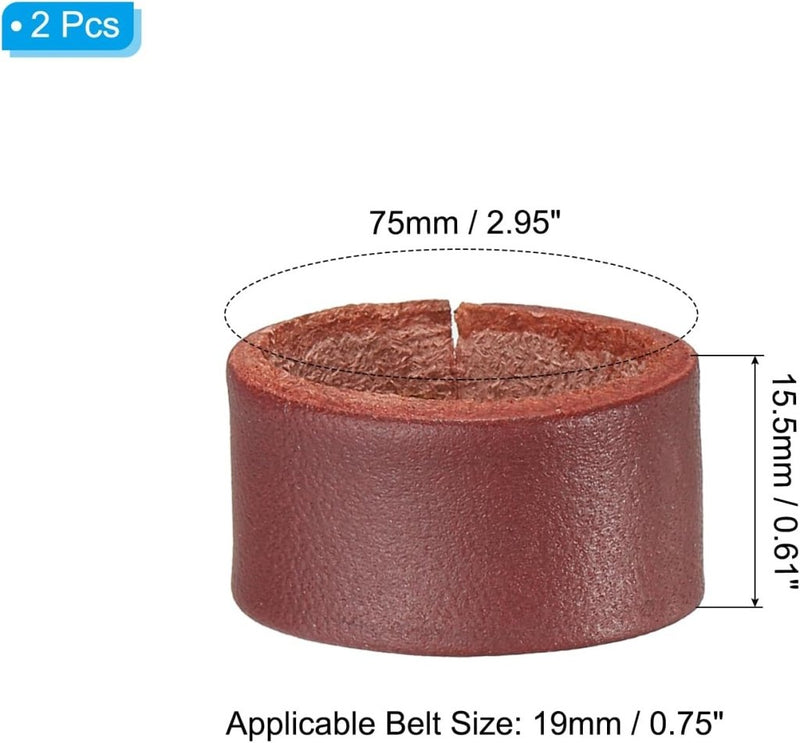 Laden Sie das Bild in Galerie -Viewer, Leren riemlussen 2 stuks voor riemen 38-40 mm – riemhouders – vervangende keeper loops - happygetfit.com
