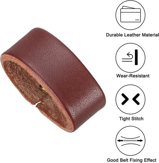 Leren riemlussen 2 stuks voor riemen 38-40 mm – riemhouders – vervangende keeper loops - happygetfit.com