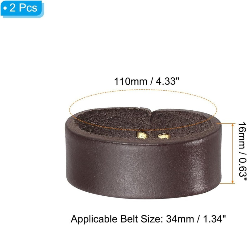 Laden Sie das Bild in Galerie -Viewer, Leren riemlussen 2 stuks voor riemen 38-40 mm – riemhouders – vervangende keeper loops - happygetfit.com
