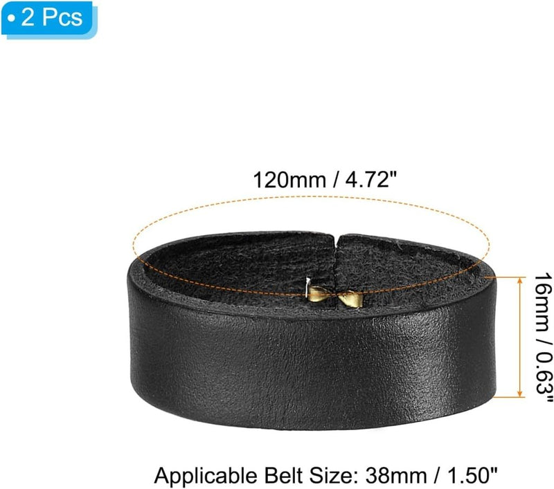 Laden Sie das Bild in Galerie -Viewer, Leren riemlussen 2 stuks voor riemen 38-40 mm – riemhouders – vervangende keeper loops - happygetfit.com
