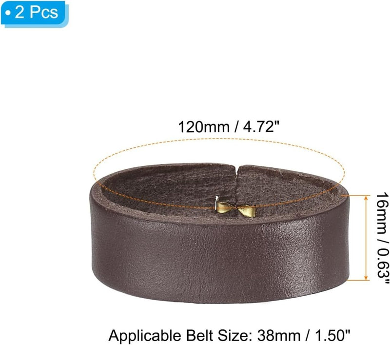 Laden Sie das Bild in Galerie -Viewer, Leren riemlussen 2 stuks voor riemen 38-40 mm – riemhouders – vervangende keeper loops - happygetfit.com
