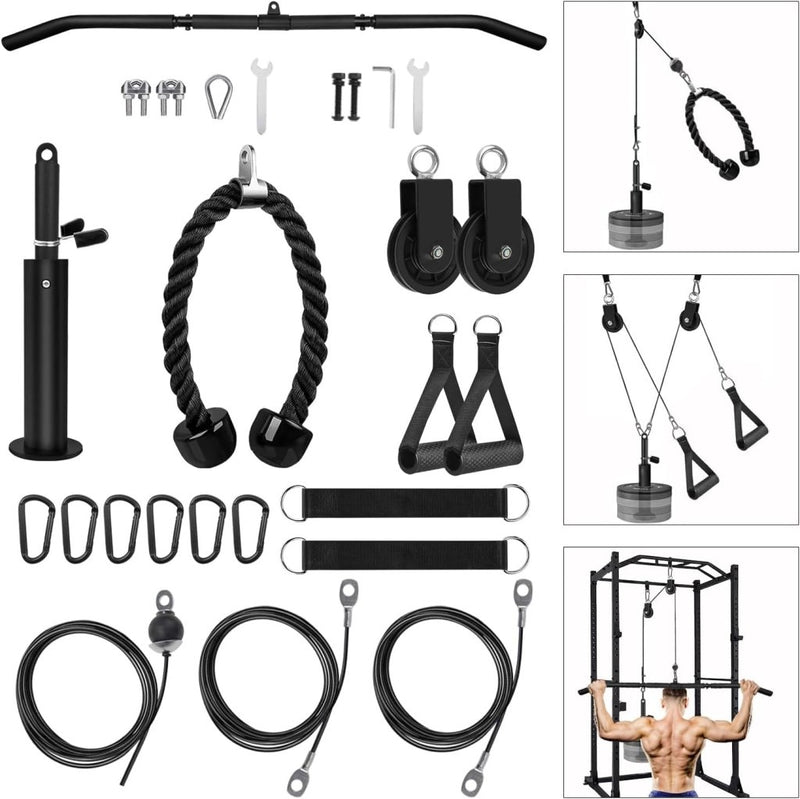 Load image into Gallery viewer, LFJ Fitness - Trekkabel - Onderarmtraining - Touw - Gewicht - Fitnessapparaat - Trektoren voor Thuis - Sportuitrusting - Kabelkatrol - happygetfit.com
