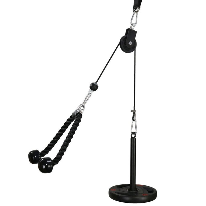Laad afbeelding in Galerijviewer, LFJ LAT Pull Down and Lift Weight Pulley System Cable Machine Pulley Attachment for Triceps Pull Down, Biceps Curl, Back, Forearm, Shoulder Home Gym Equipment - happygetfit.com
