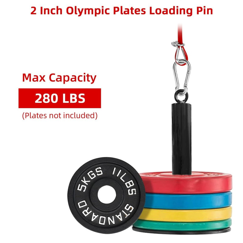 Laad afbeelding in Galerijviewer, LFJ LAT Pull Down and Lift Weight Pulley System Cable Machine Pulley Attachment for Triceps Pull Down, Biceps Curl, Back, Forearm, Shoulder Home Gym Equipment - happygetfit.com
