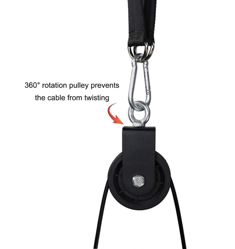 Laad afbeelding in Galerijviewer, LFJ LAT Pull Down and Lift Weight Pulley System Cable Machine Pulley Attachment for Triceps Pull Down, Biceps Curl, Back, Forearm, Shoulder Home Gym Equipment - happygetfit.com
