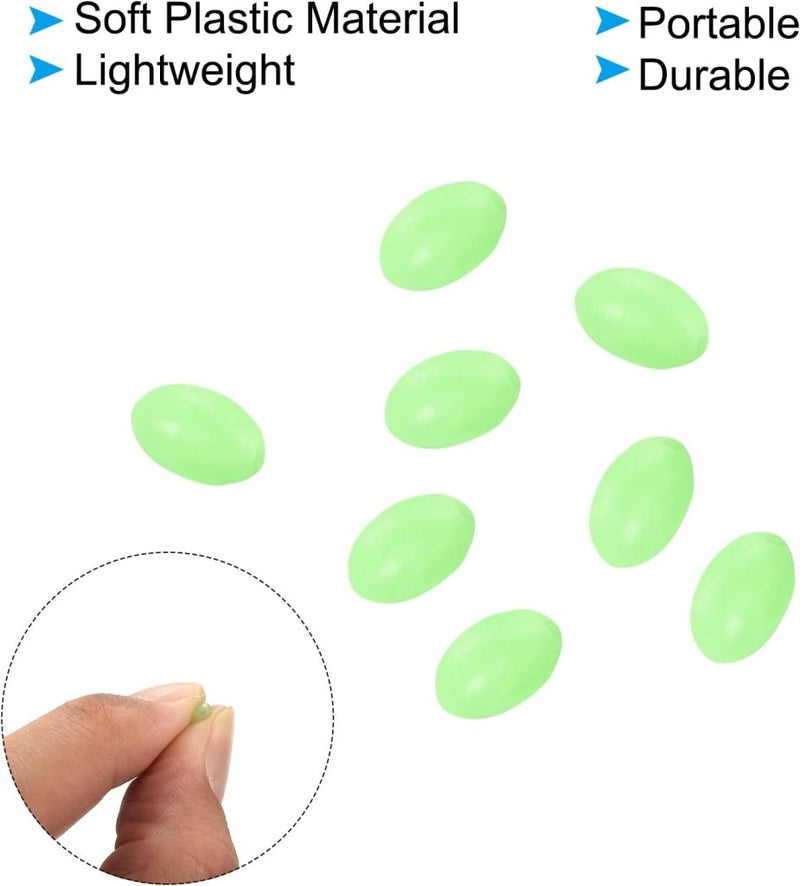 Laad afbeelding in Galerijviewer, Lichtgevende viskralen 100 stuks 8 x 6 mm met opbergdoos – glow beads – visaccessoires - happygetfit.com
